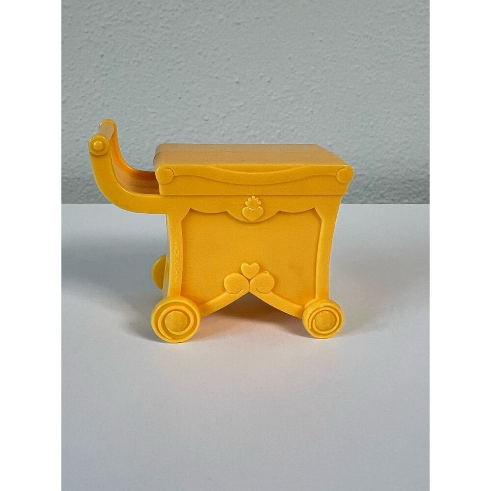 Fisher Price Loving Family Rolling Yellow Food Cart Table